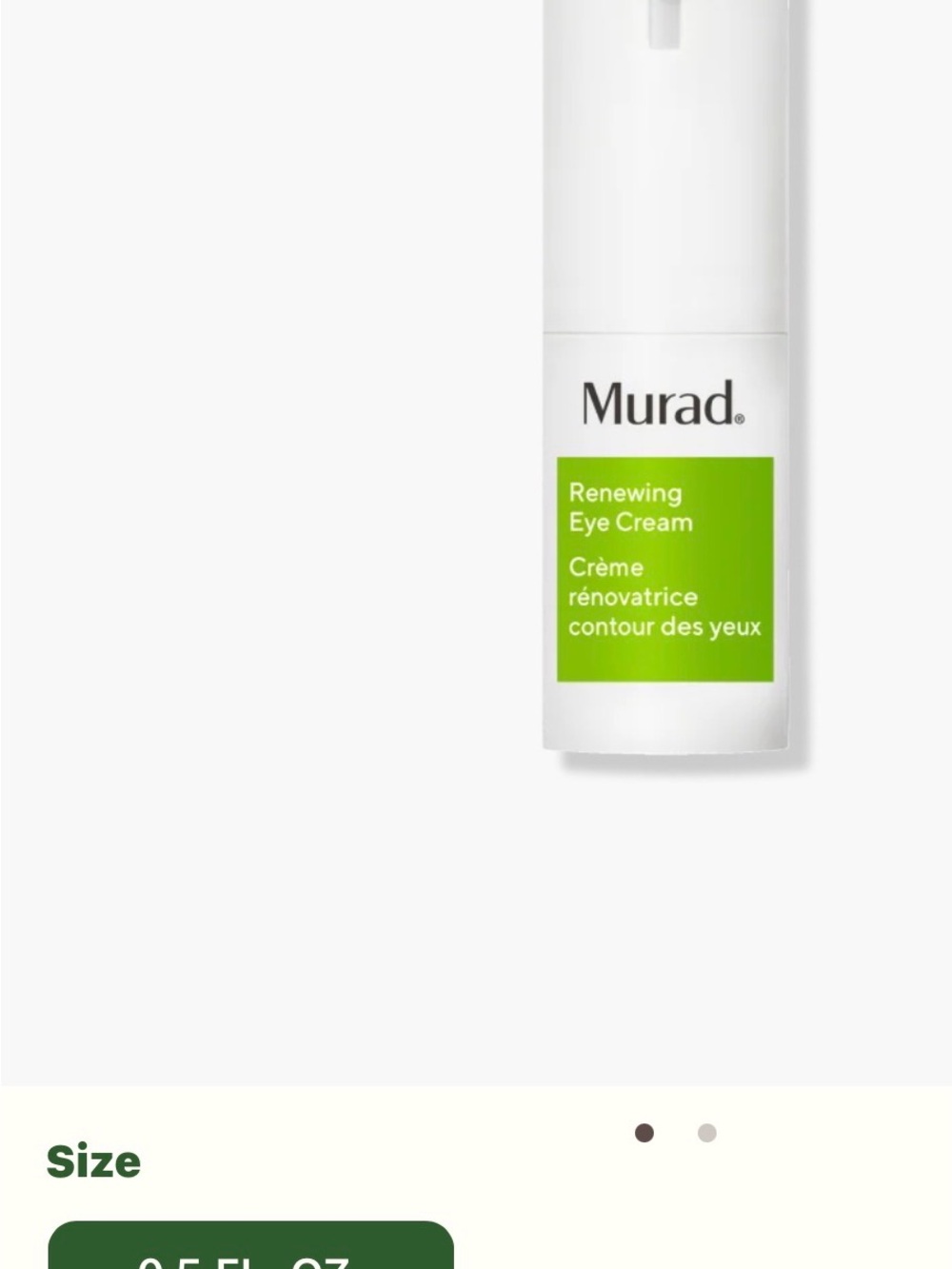 Murad Renewing Eye Cream — White & Green